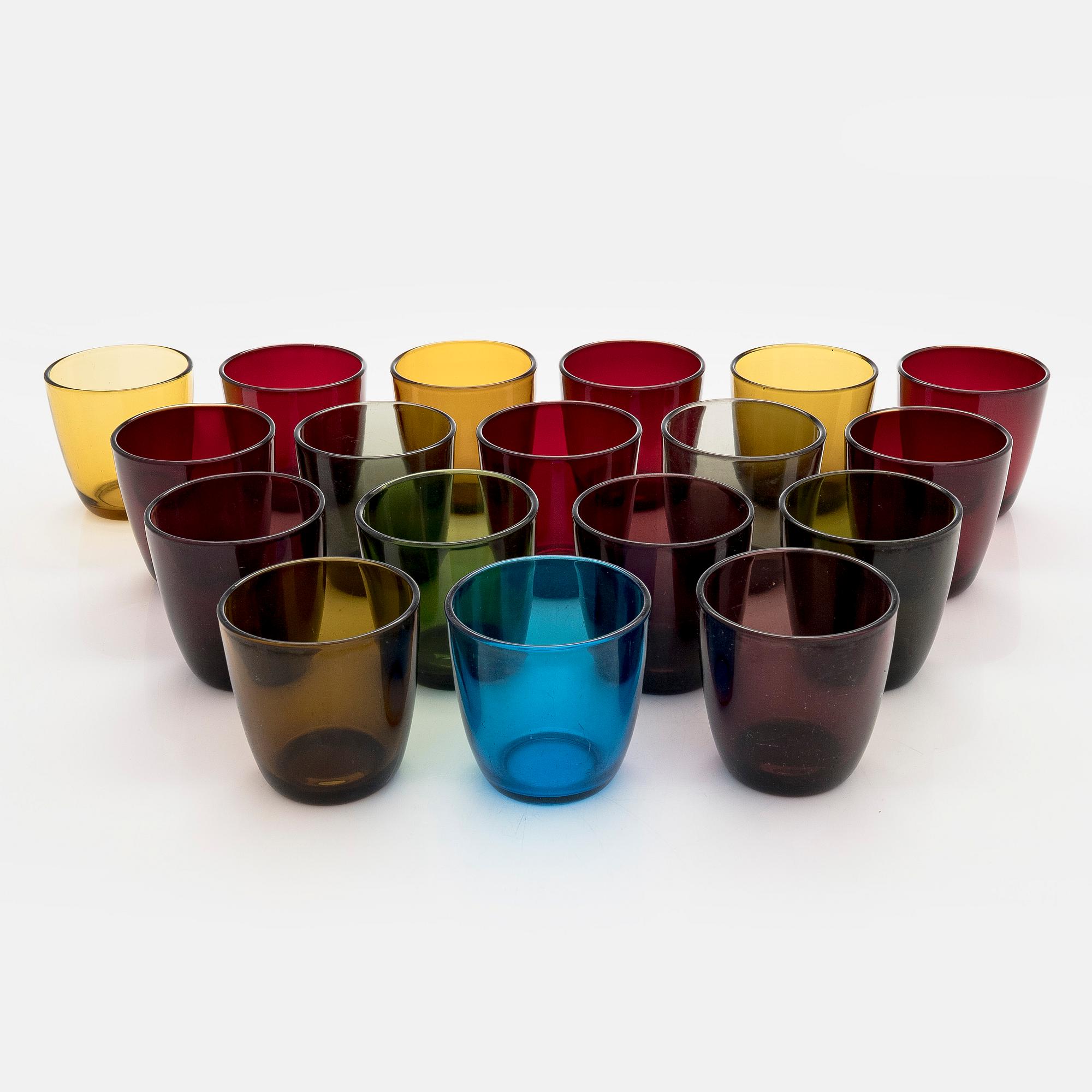 Tapio Wirkkala, an 18-piece set of '4090' drinking glasses for Iittala, 1956-61.