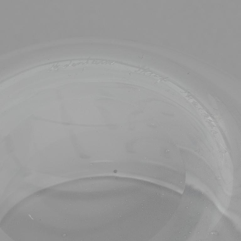 Bengt Edenfalk, a 'Thalatta' glass bowl, Skruf, signed.