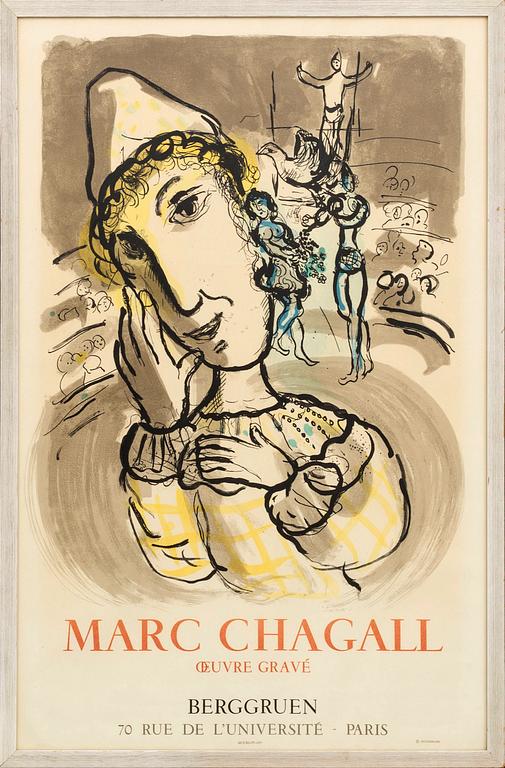 MARC CHAGALL, 2 colour lithographic posters.