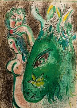 A MARC CHAGALL "Dessins pour la bible" with 24 colour lithographes, Paris 1960.