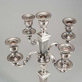 A pair of sterling silver candelabras, Polar Art, Stockholm (1980-2009).
