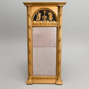 A SWEDISH MIRROR BY J.M.BERG, Gothenburg early 19th century.