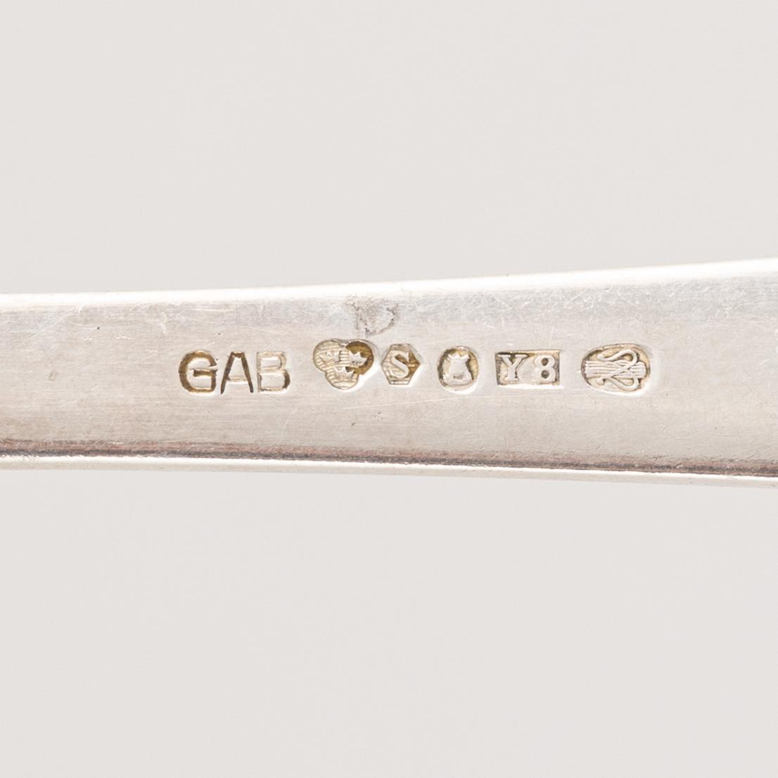 Jacob Ängman, cutlery set, 45 pieces, silver, model Rosenholm.