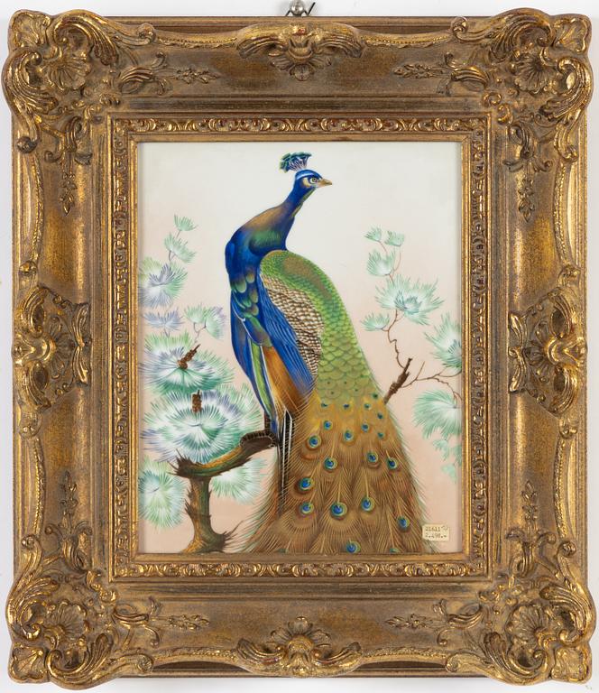 A paintel porcelain plaque from Heinrich Selb Bavaria, Germany, later part of the 20th century.