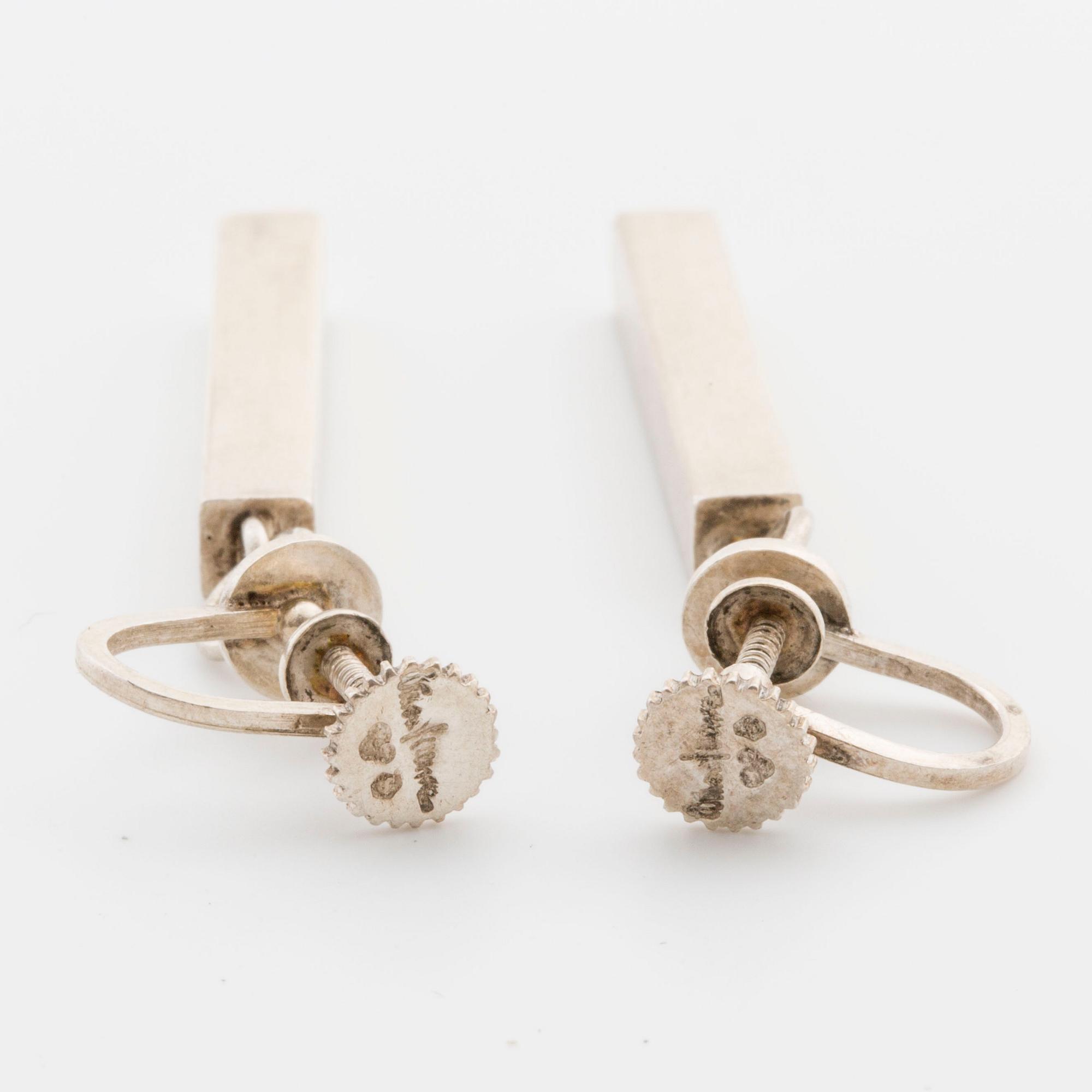 WIWEN NILSSON, örhängen, silver, Lund.
