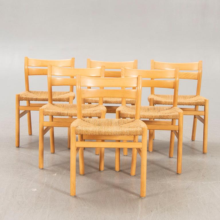 Børge Mogensen, "BM1", chairs, 6 pcs, second half of the 20th century.
