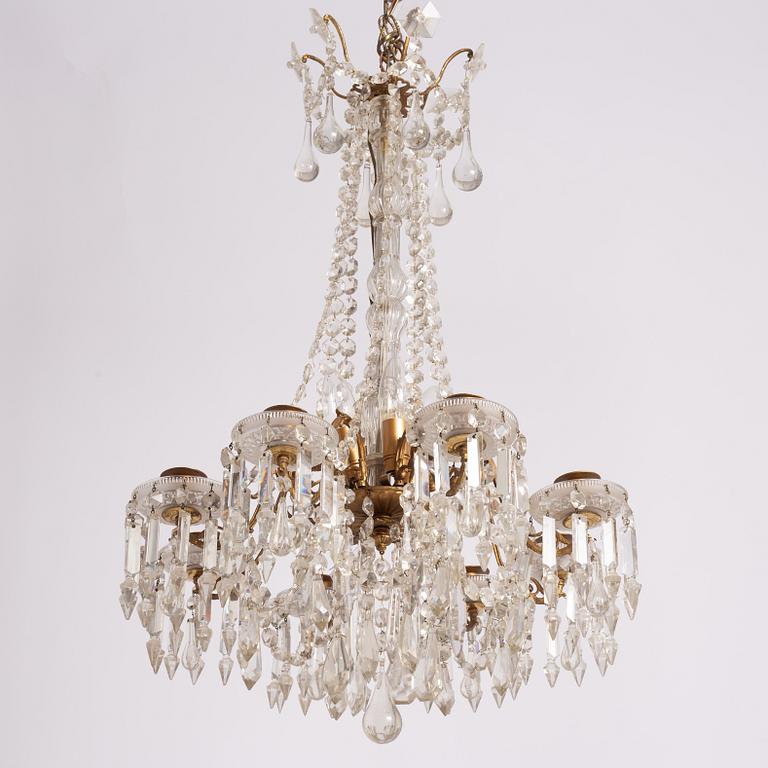Chandelier, Sweden, late 19th century, Oscarian period.