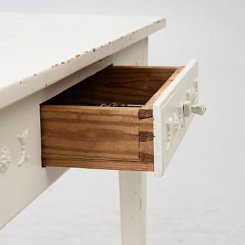 Desk with a drawer in the frieze, Late Gustavian style, 19th century.
