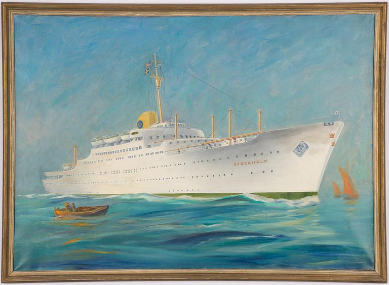 Ship portrait, 20th century, "M/S Stockholm" (S.A.L. America Line).