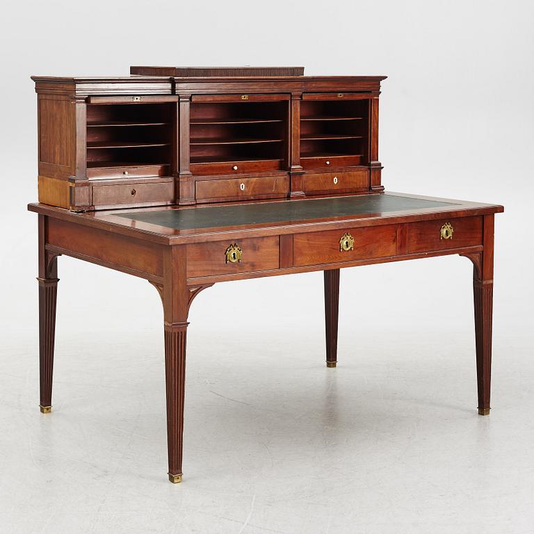 Desk with top section, Gustavian and style, circa 1790 and 1900.