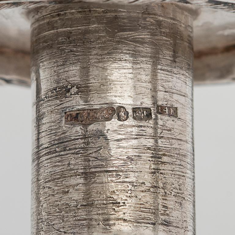 Christian Hammer, kandelabrar, ett par, silver, Stockholm 1854-1863.