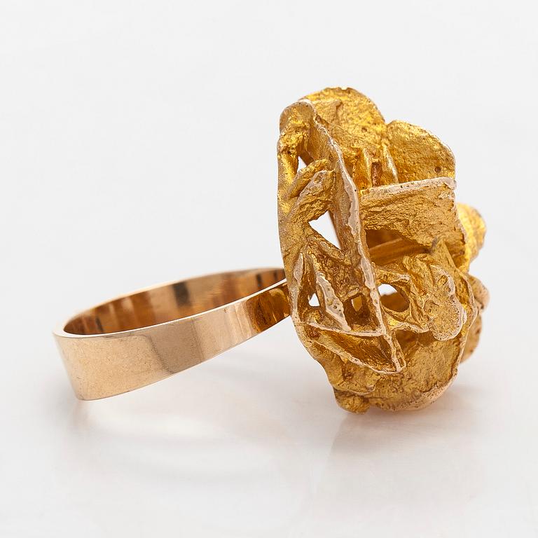 Björn Weckström, ring, "Kioto", 14K guld, Kruunu Koru Oy/Lapponia 1968.