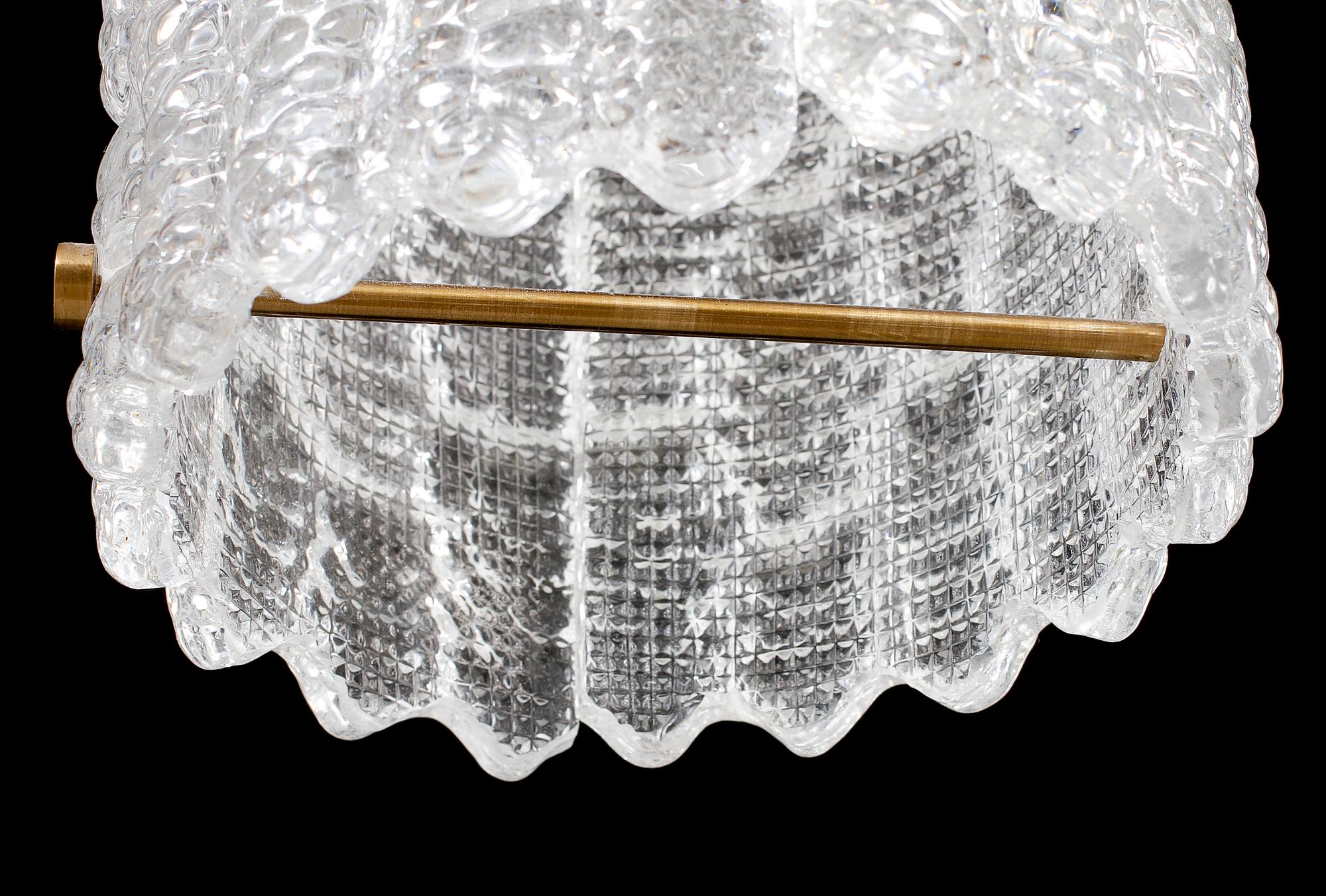 TAKLAMPA samt LAMPETTER, Carl Fagerlund, Orrefors, 1900-talets andra hälft.