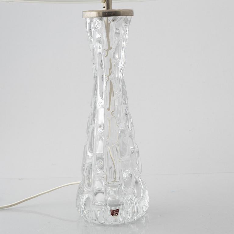 Carl Fagerlund, a pair of "RD-1477" glass table lamps, Orrefors, Sweden.