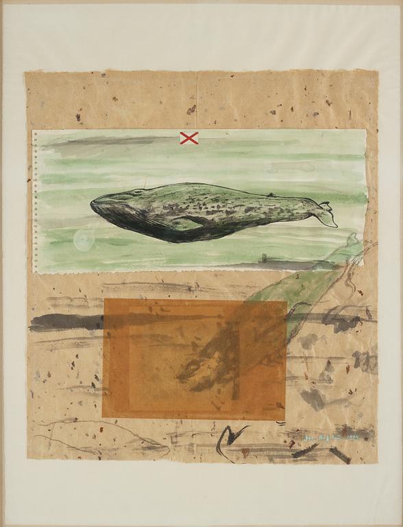 JAN HÅFSTRÖM, collage and mixed media on paper, signed Jan Håfström and dated 1973.