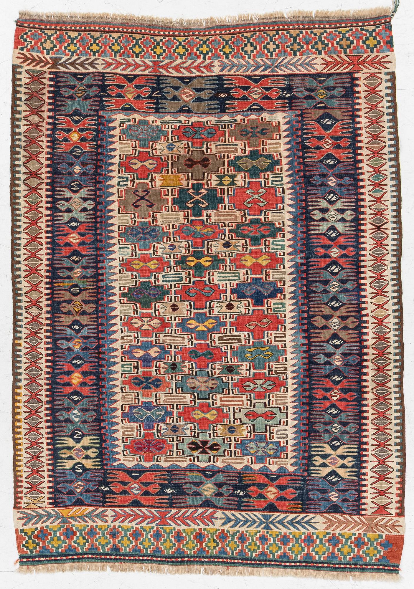 Rug, semi-antique, Kelim, approx. 170 x 122 cm.