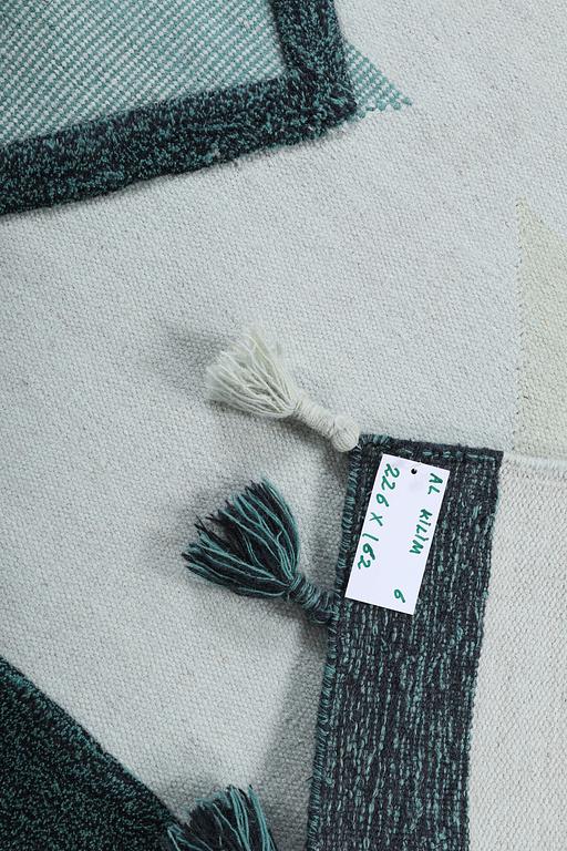 A Kilim with modern design, c. 226 x 162 cm.