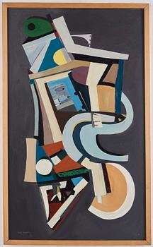 Leif Ericson, "Komposition mot grå fond".