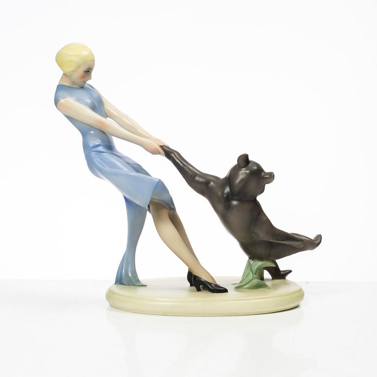 Felice Tosalli, figurin, "Ballo del'Orsacchiotto", Lenci, 1900-talets första hälft, Italien.