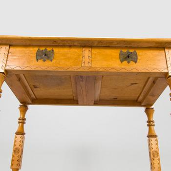 Yrjö Blomstedt, kirjoituspöytä ja jakkara, 1898.