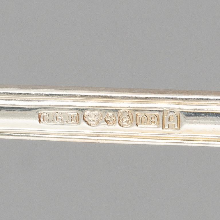A Swedish silver cutlery, model Olga, mostly GAB and CG Hallberg, some Stockholm 1954 (123 pieces).
