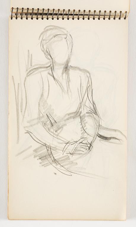 Lotte Laserstein, 4 skissböcker med blyertsteckningar.