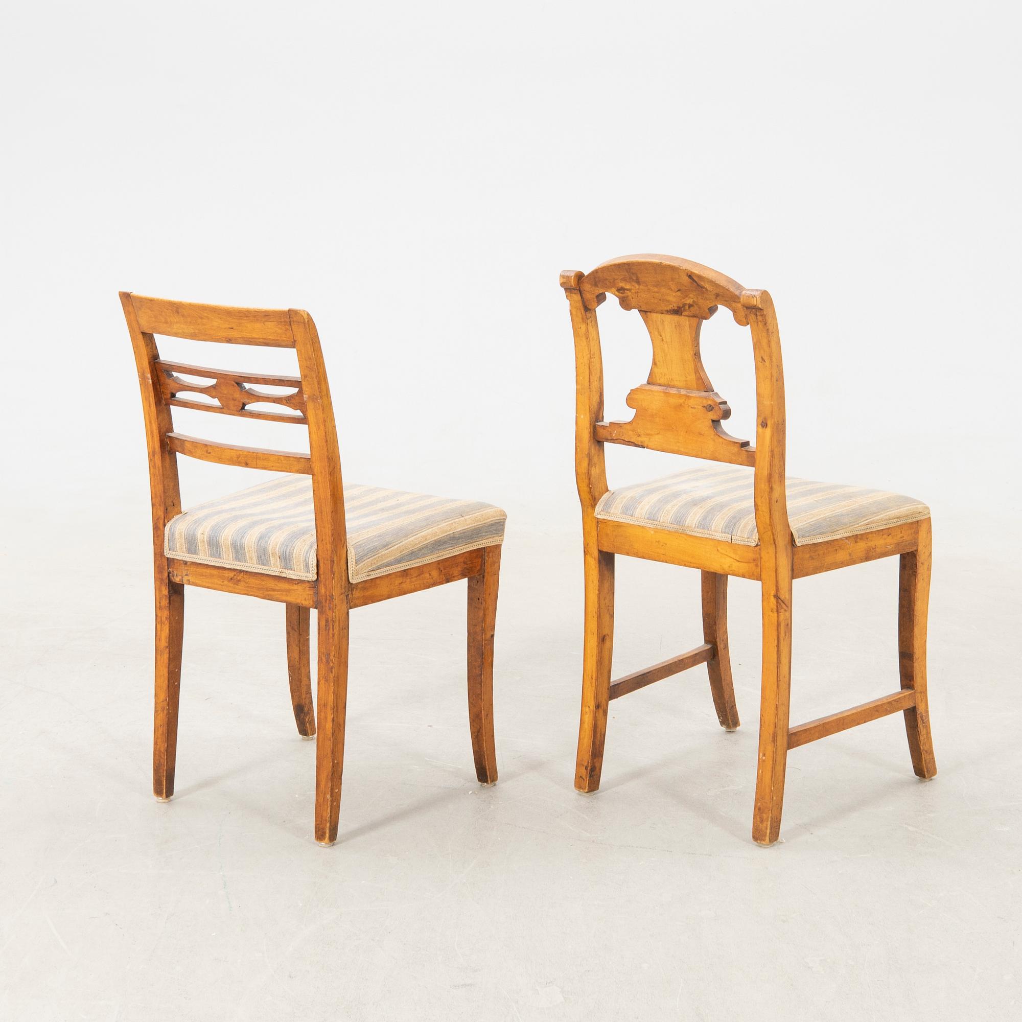 Chairs 2 pcs Late Empire mid-19th century.