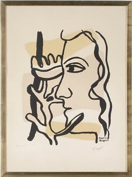 FERNAND LÉGER (EFTER). Litografi, stryckt signatur och numrerad 490/500. Blindstämpel från Musée Biot.