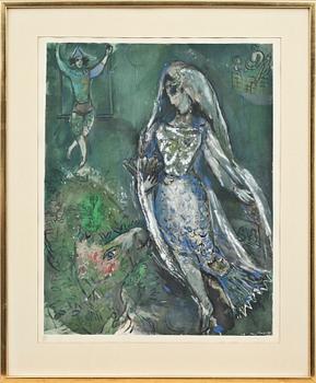 Marc Chagall · MARC CHAGALL, grafiskt tryck, sign och nr 945 i tryck samt nr 187/501.