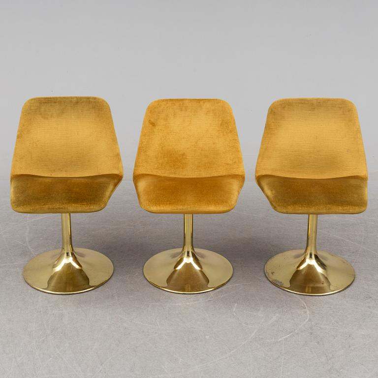 BÖRJE JOHANSSON för JOHANSSON DESIGN, stolar 3 st, "Vinga", 1970-tal.
