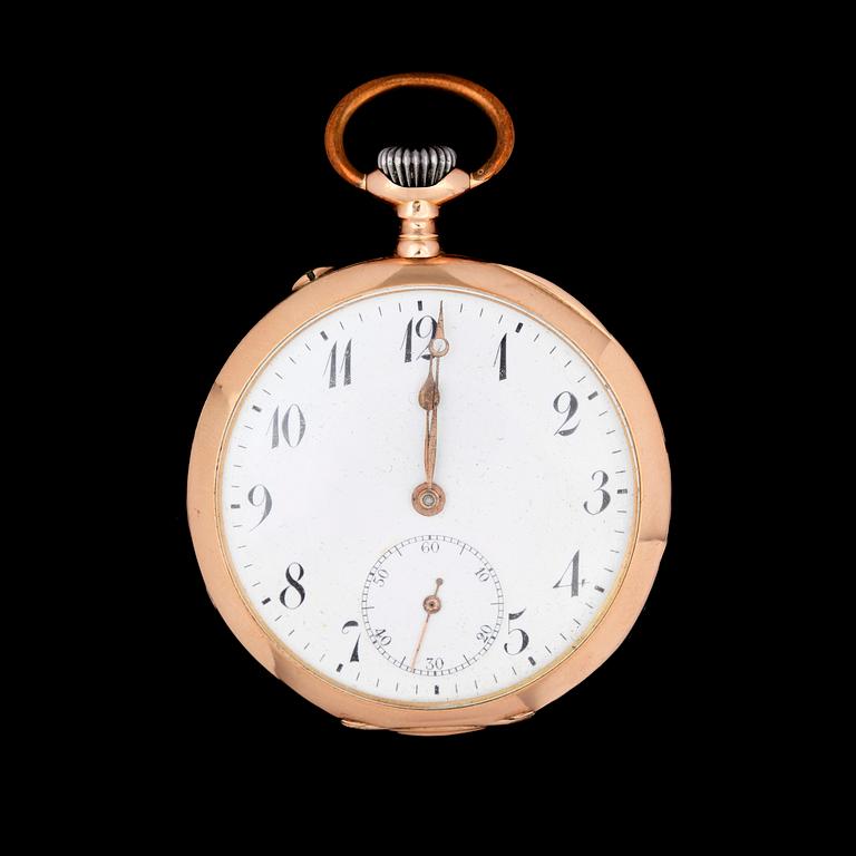 FICKUR, 14k guld, 1910/20-tal. Vikt 82g.