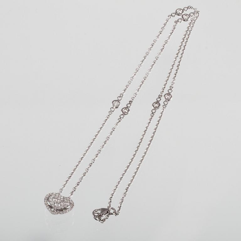 HÄNGE, 18k vitguld med briljantslipade diamanter, 0.60 ct. Vikt 5 g.