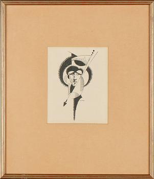 Gösta Adrian-Nilsson · GÖSTA ADRIAN-NILSSON, tuschteckning, monogramsignerad.
