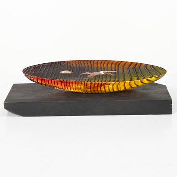 Bertil Vallien, a numbered glass sculpture, Kosta Boda, Sweden.