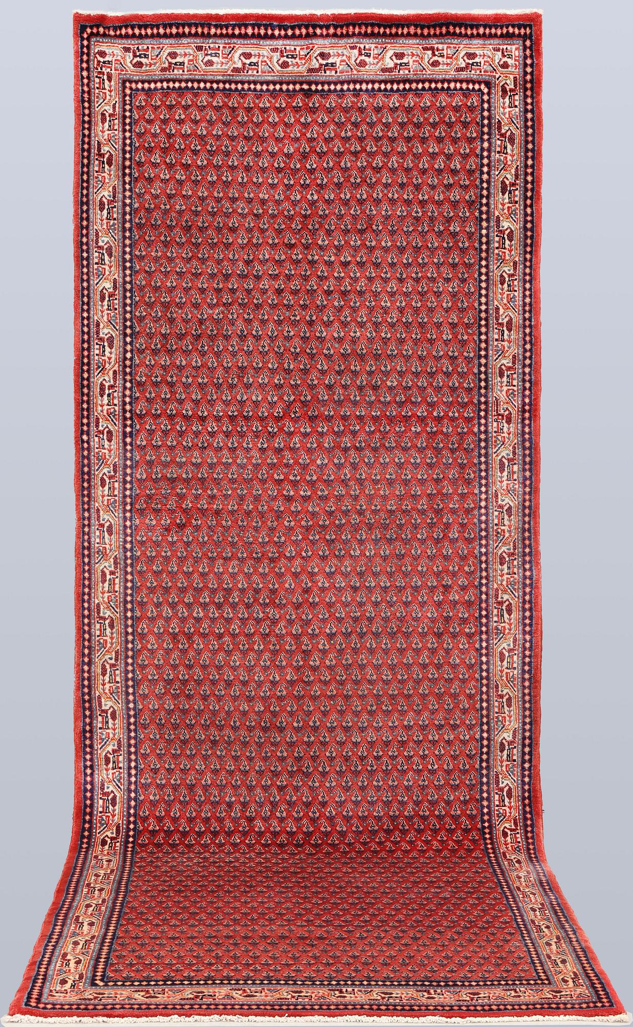 Gallerimatta, Sarouk, ca 315 x 113 cm.