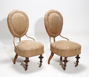 STOLAR, ett par, nyrenässans, 1800-talets slut.