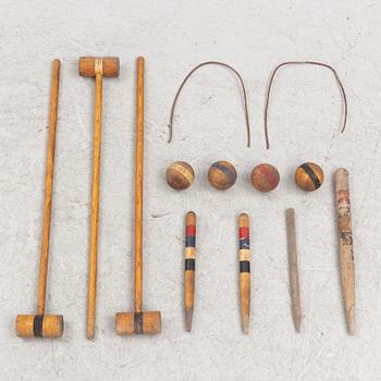 A 13-piece croquet set from Nordiska Kompaniet, early 20th century.