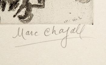 MARC CHAGALL, "Le candelabre", etsning och litografi, signerad och numrerad 19/35.