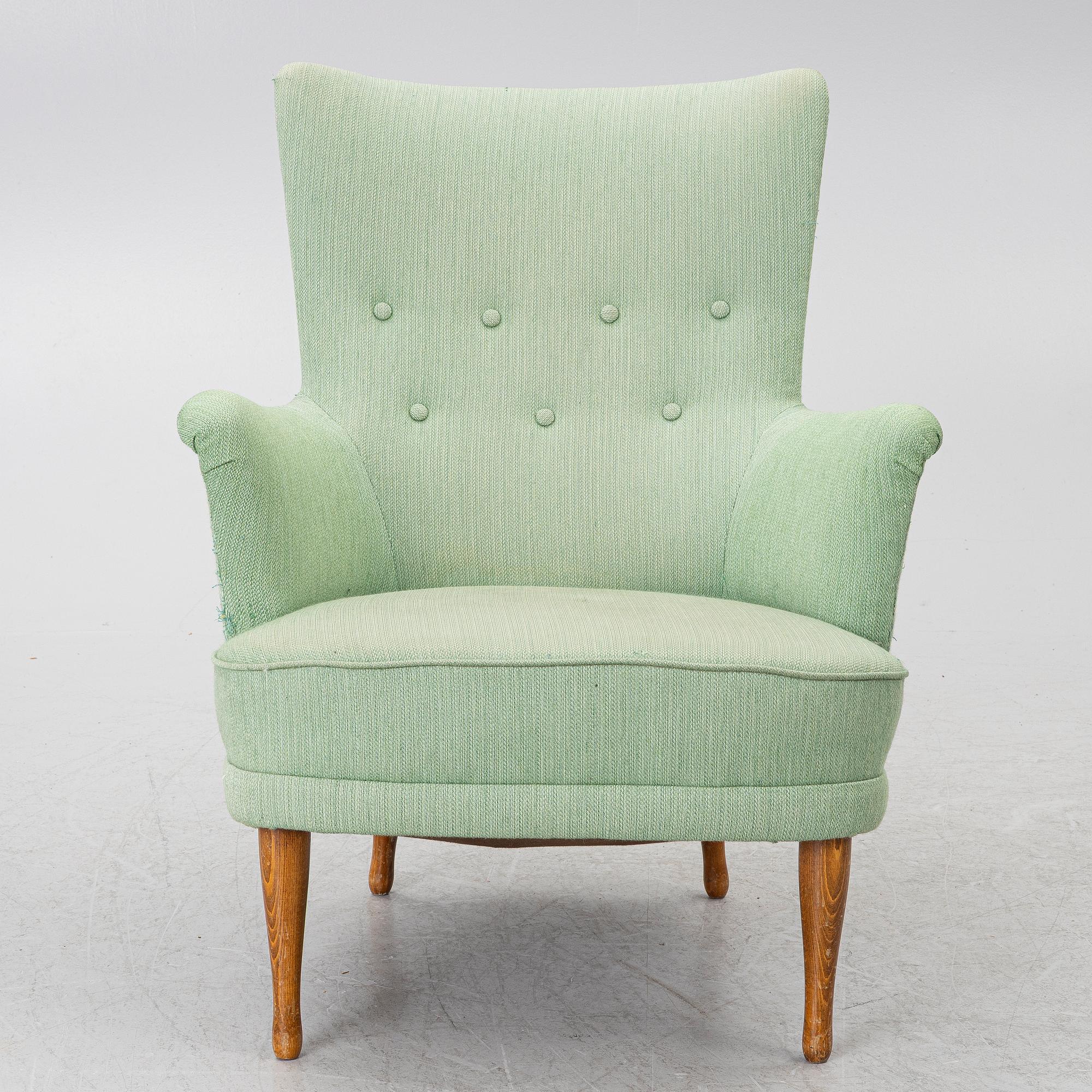 Carl Malmsten, a 'Furulifd' easy chair, second half of the 20th century.