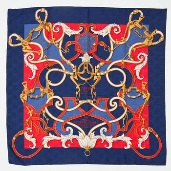 866. HERMÈS, a silk jacquard scarf, "L'Intruction du Roy en l'exercice de Monter à Cheval".