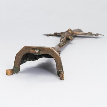 KRUCIFIX, pronssi, todennäköisesti 1600-luku.