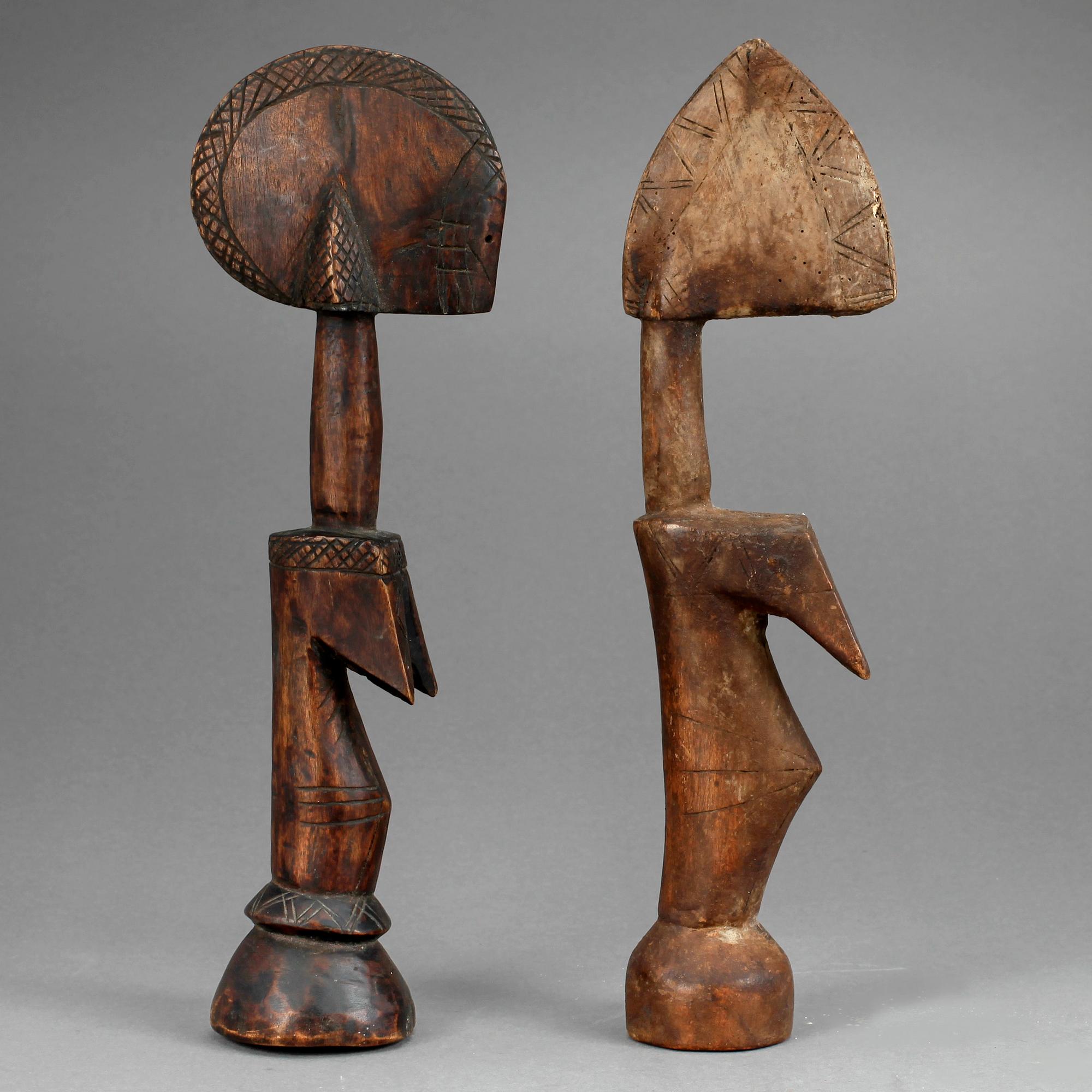 FIGURER, ett par, Västafrika, 1900-tal.