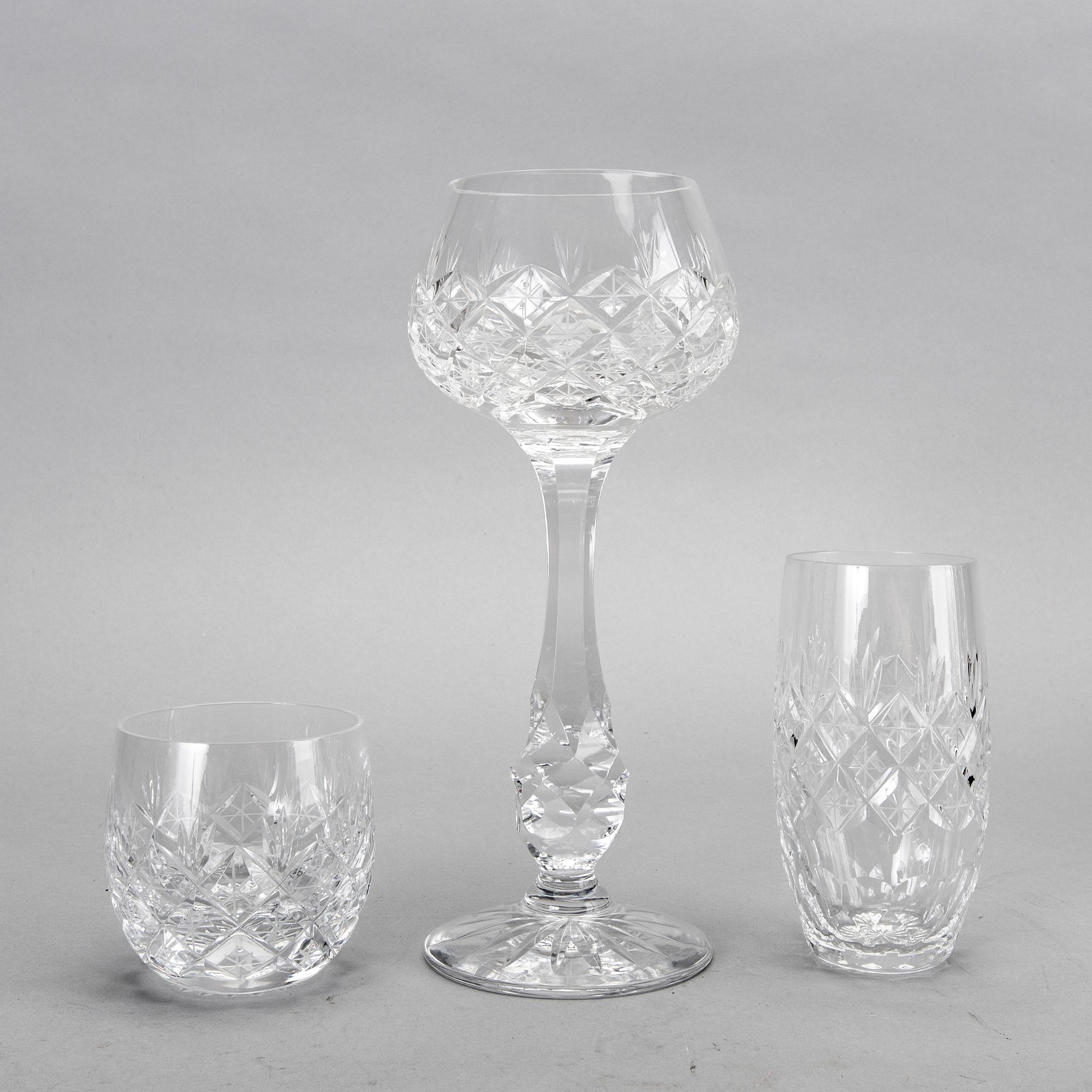 Fritz Kallenberg, glasservis, ca 87 delar, "Pompadour", Boda.