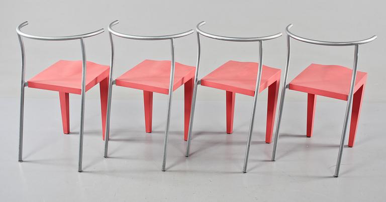 STOLAR, 4 st, "Dr Glob", Philippe Starck, Kartell, Italien, formgivna 1988.