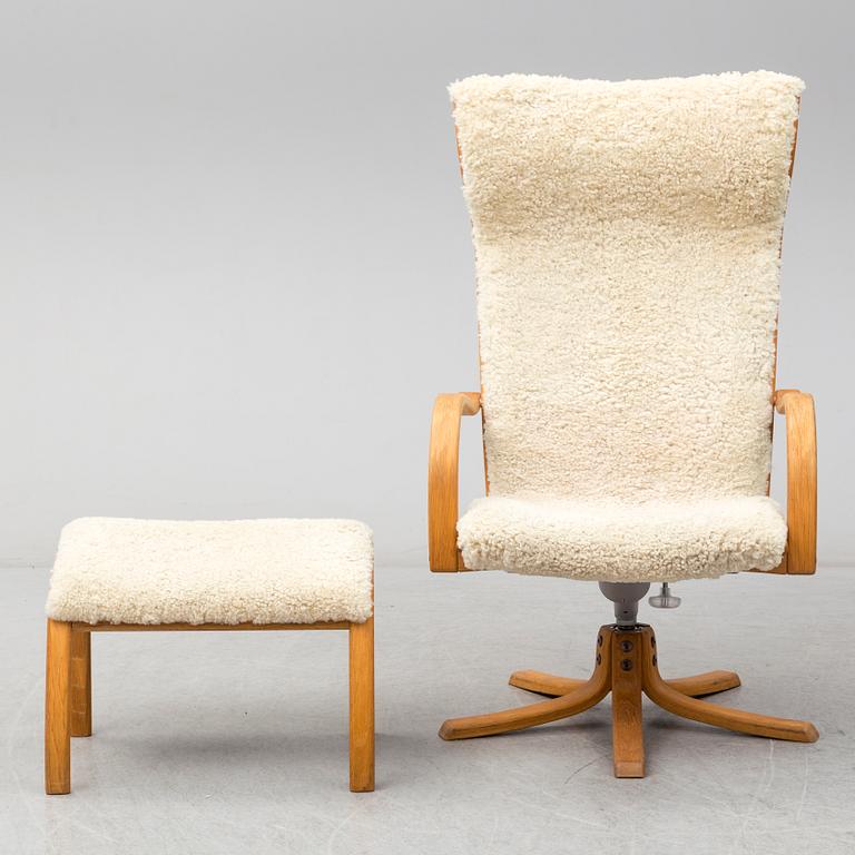JAN EKSTRÖM, fåtölj med fotpall, "Gazell", Conform.