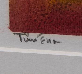 TIINA ÉNO, monotypi, signerad och daterad febbraio 09.