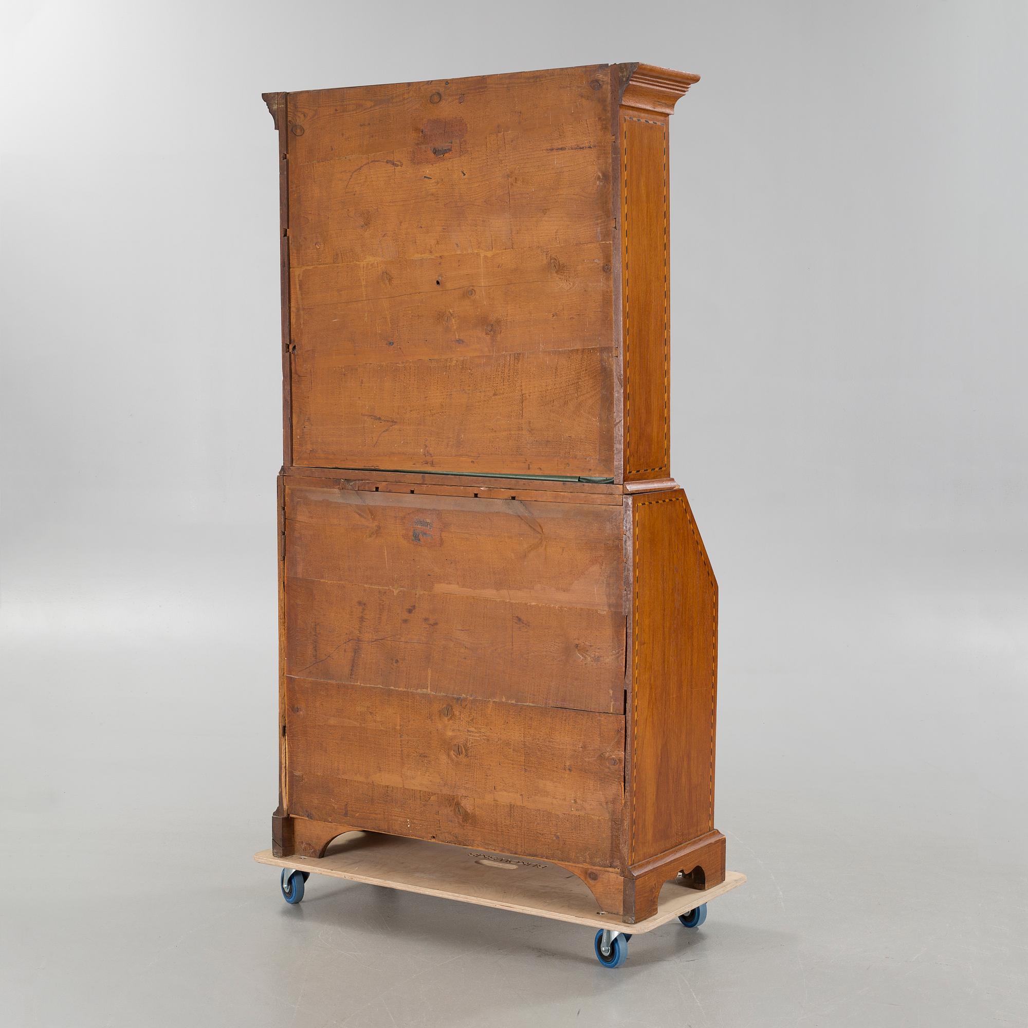 A writing cabinet, probably from Småland, first half of the 19th century.