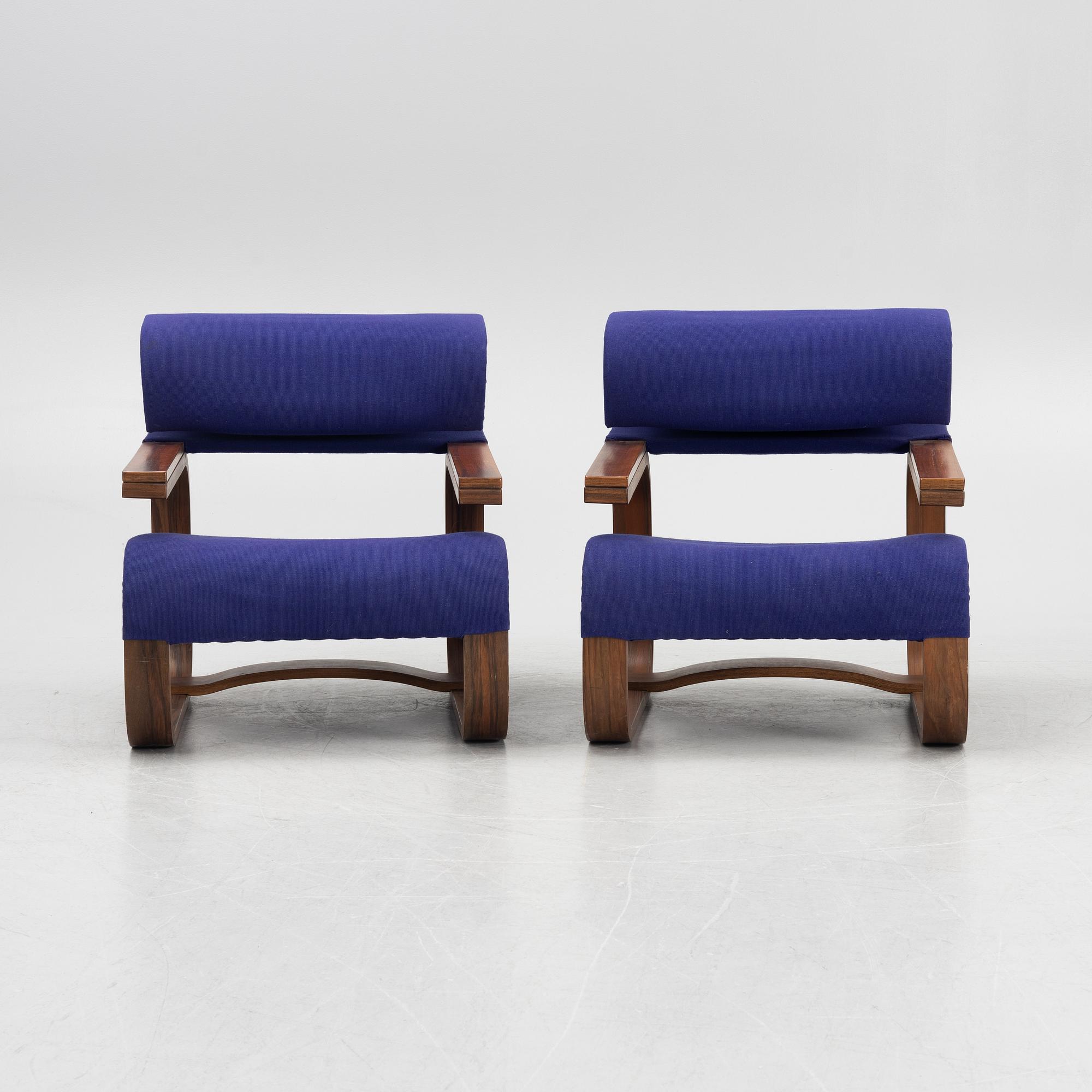 Jan Bocan, fåtöljer, ett par, Thonet, proveniens Tjeckoslovakiska ambassaden i Stockholm 1972.