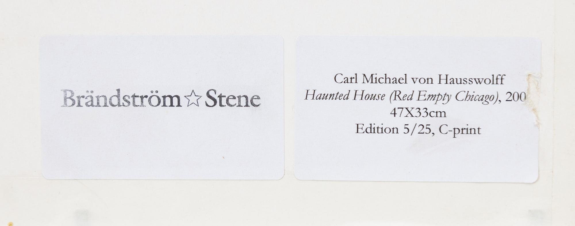 Carl Michael von Hausswolff, "Hauntet House" (Red Empty Vhicago), 2003.