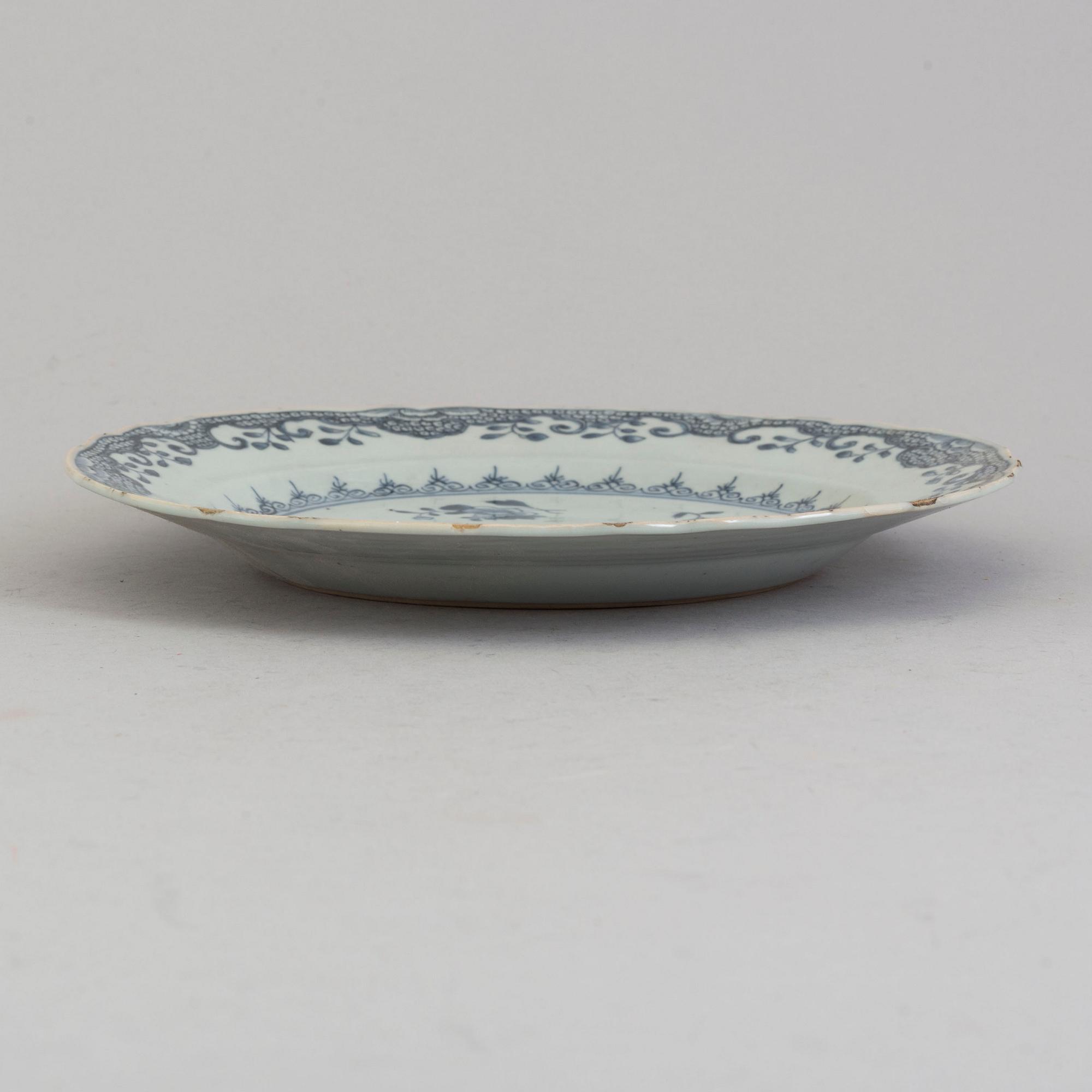 TALLRIKAR, 6 st, porslin, Kina, Qianlong 1736-1795.